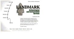 Desktop Screenshot of landmarkarchaeology.com
